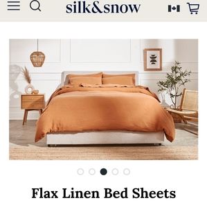 Silk and Snow Flax Linen Duvet Cover (Full/Queen)